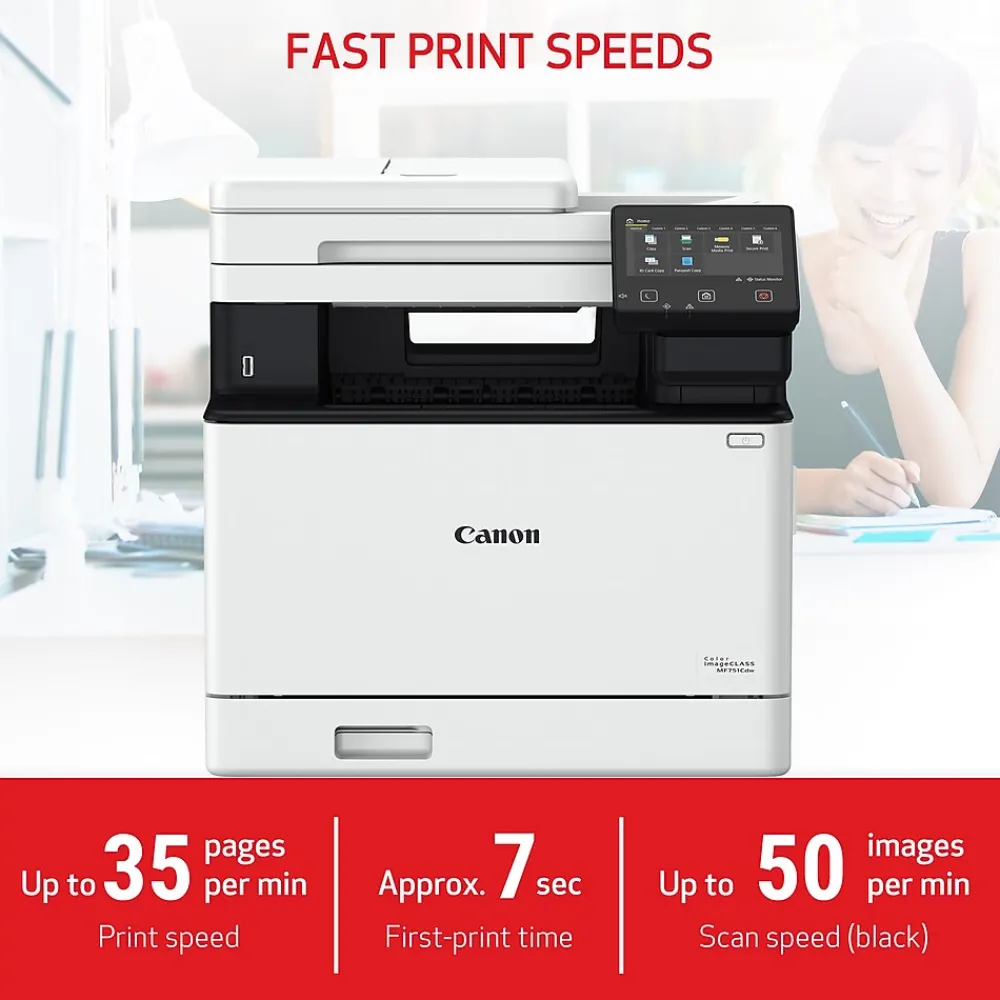 Canon imageCLASS MF751Cdw Wireless Color Laser Printer, All-In-One, Print, Scan, Copy (MF751CDW)