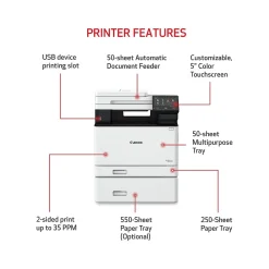Canon imageCLASS MF751Cdw Wireless Color Laser Printer, All-In-One, Print, Scan, Copy (MF751CDW)
