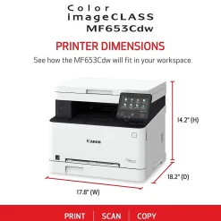 Canon imageCLASS MF653Cdw Wireless Color Laser Printer, All-In-One, Print, Scan, Copy (MF653CDW)