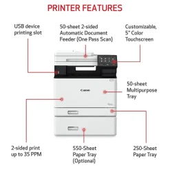 Canon imageCLASS MF753CDW Wireless Color Laser Printer, All-In-One, Print, Scan, Copy, Fax (MF753CDW)