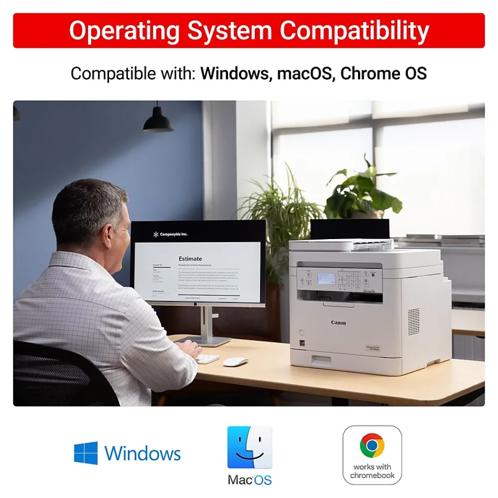 Canon imageCLASS MF284dw Wireless Black & White Laser Printer, All-In-One, Print, Scan, Copy (6354C019)