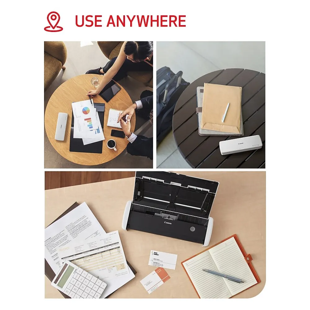 Canon imageFORMULA R10 USB Duplex Portable Document Scanner, White (4861C001)