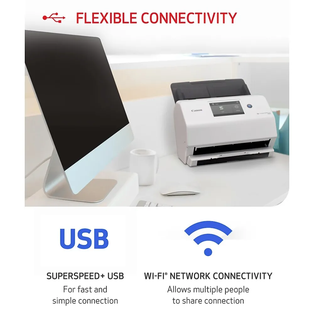 Canon imageFORMULA R50 USB Document Scanner, White (4823C001)