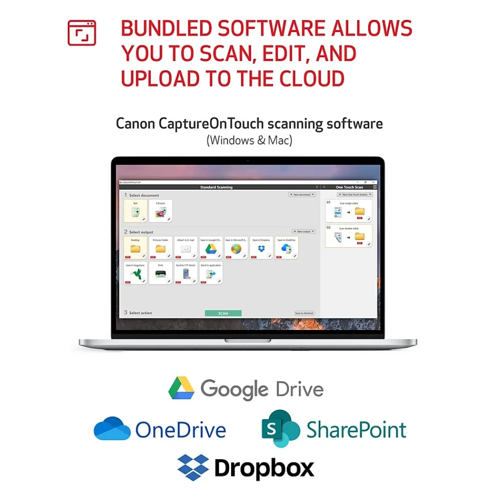 Canon imageFORMULA R50 USB Document Scanner, White (4823C001)