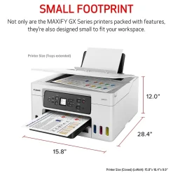 Canon MegaTank MAXIFY GX3020 Wireless Color All-in-One Inkjet Printer (5777C002)
