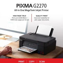 Canon MegaTank PIXMA G2270 Color All-in-One Inkjet Printer (5804C002)