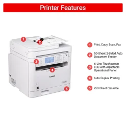 Canon MF289dw Laser Wireless Color Laser Printer, All-In-One, Print, Scan, Copy, Fax (6354C005)