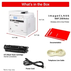 Canon MF289dw Laser Wireless Color Laser Printer, All-In-One, Print, Scan, Copy, Fax (6354C005)