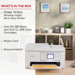 Canon PIXMA TR7820 Inkjet Printer, All-in-One, Print, Scan, Copy (6258C002)