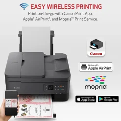 Canon PIXMA TR7020a Wireless Color Inkjet Printer, All-In-One, Print, Scan, Copy (TR7020A BLACK)