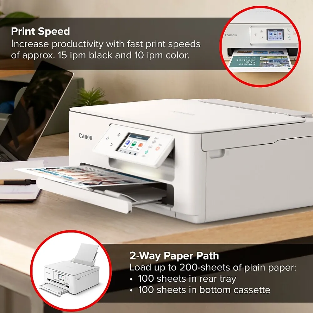 Canon PIXMA TS7720 Wireless Color Inkjet Printer, All-In-One, Print, Scan, Copy (TS7720)