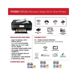 Canon PIXMA TS9520a Inkjet Printer, All-in-One, Print, Scan, Copy (2988C032)