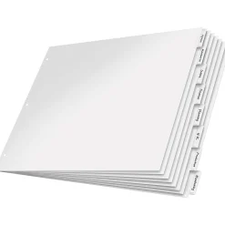 Dividers|Cardinal ® 11" x 17" Paper Insertable Dividers, 8-Tab, Clear, 1/St