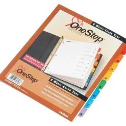 Dividers|Cardinal OneStep Numeric Divider, 8-Tab, White, Set (CRD 60818)