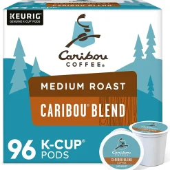 Caribou Coffee Caribou Blend Coffee Keurig® K-Cup® Pods, Medium Roast, 96/Carton (10307)