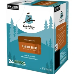 Caribou Coffee Caribou Blend Coffee Keurig® K-Cup® Pods, Medium Roast, 96/Carton (10307)