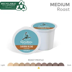 Caribou Coffee Caribou Blend Coffee Keurig® K-Cup® Pods, Medium Roast, 96/Carton (10307)