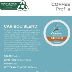 Caribou Coffee Caribou Blend Coffee Keurig® K-Cup® Pods, Medium Roast, 96/Carton (10307)