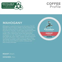 Caribou Coffee Caribou Mahogany Coffee, Dark Roast, 0.40 oz. Keurig® K-Cup® Pods, 24/Box (6990)