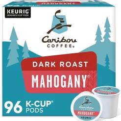 Caribou Coffee Caribou Mahogany Coffee Keurig® K-Cup® Pods, Dark Roast, 96/Carton (10312)