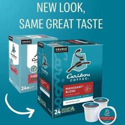 Caribou Coffee Caribou Mahogany Coffee Keurig® K-Cup® Pods, Dark Roast, 96/Carton (10312)