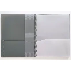 Pocket Folders|Carolina Pad Noted Neutrals Glossy 3-Hole Punched Other Pocket Quantities Plastic Portfolio Folder, Assorted Colors (93005)