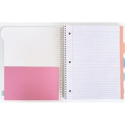 Subject Notebooks|Carolina Pad Noted Premium 5-Subject Subject Notebooks, College Ruled, 150 Sheets, Assorted Colors (17514)