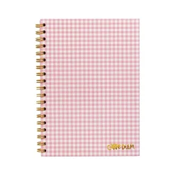 Subject Notebooks|Carpe Diem Ballerina Pink Check 1-Subject Notebook, 7.5" x 9.75", Wide-Ruled, 80 Sheets, Pink/White (9377-CD)