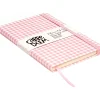 Journals|Carpe Diem Ballerina Pink Check Journal, 5.24" x 8.27", Wide-Ruled, Pink/White, 192 Pages (9371-CD)