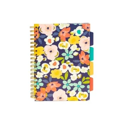 Subject Notebooks|Carpe Diem Floral Love 5-Subject Subject Notebooks, 7.09" x 10", College Ruled, 100 Sheets, Assorted Colors, 3/Pack (9033-CD)