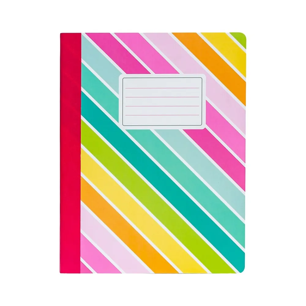 Composition Notebooks|Carpe Diem Rainbow Color Wash Composition Notebooks, 7.5" x 9.45", College Ruled, 70 Sheets, Assorted Colors, 3/Pack (9095-CD)