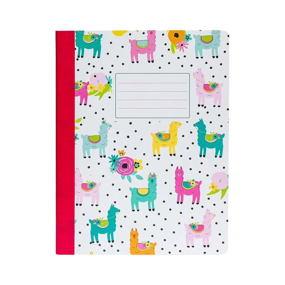 Composition Notebooks|Carpe Diem Rainbow Color Wash Composition Notebooks, 7.5" x 9.45", College Ruled, 70 Sheets, Assorted Colors, 3/Pack (9095-CD)