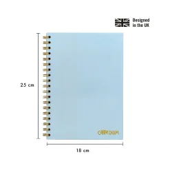 Subject Notebooks|Carpe Diem Sky Blue 1-Subject Notebook, 7.5" x 9.75", Wide-Ruled, 80 Sheets, Blue (9378-CD)