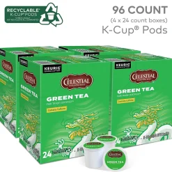 Celestial Seasonings Green Tea, Keurig® K-Cup® Pods, 96/Carton (14734)