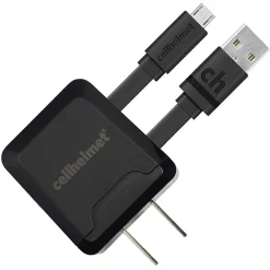 cellhelmet 2.1-Amp Single-USB Wall Charger with USB-A to Micro USB Flat Cable, 3 Feet (WALL-2.1/1+F-MICRO-3-B)