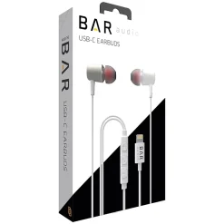 Bar Audio Earbuds, Lightning Connector, White (BAR-IN-EAR-LIGHT)<cellhelmet Online