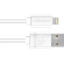 cellhelmet Charge and Sync USB-A to Lightning Round Cable, 10 Feet (CABLE-R-LIGHT-10-W)