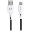 cellhelmet Charge and Sync USB-C to USB-A Round Cable, 6' (CABLE-C-A-6-R-G)