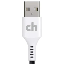 cellhelmet Charge and Sync USB-C to USB-A Round Cable, 6' (CABLE-C-A-6-R-G)