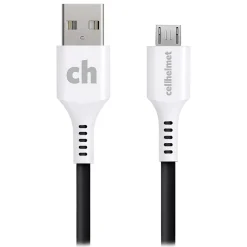 Charge and Sync USB-A to Micro USB Round Cable, 10' (CABLE-R-MICRO-10-B)<cellhelmet Discount