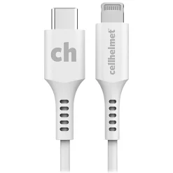 Charge and Sync USB-C to Lightning Round Cable, 1' (CABLE-R-LIGHT-TYPE-C-1)<cellhelmet New