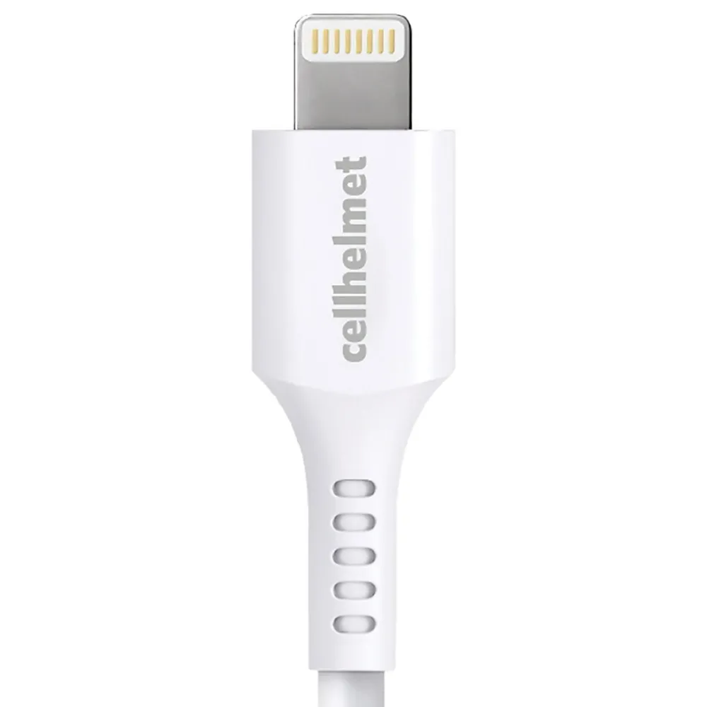 cellhelmet Charge and Sync USB-A to Lightning Round Cable, 6' (CABLE-LIGHT-A-6-R-W)