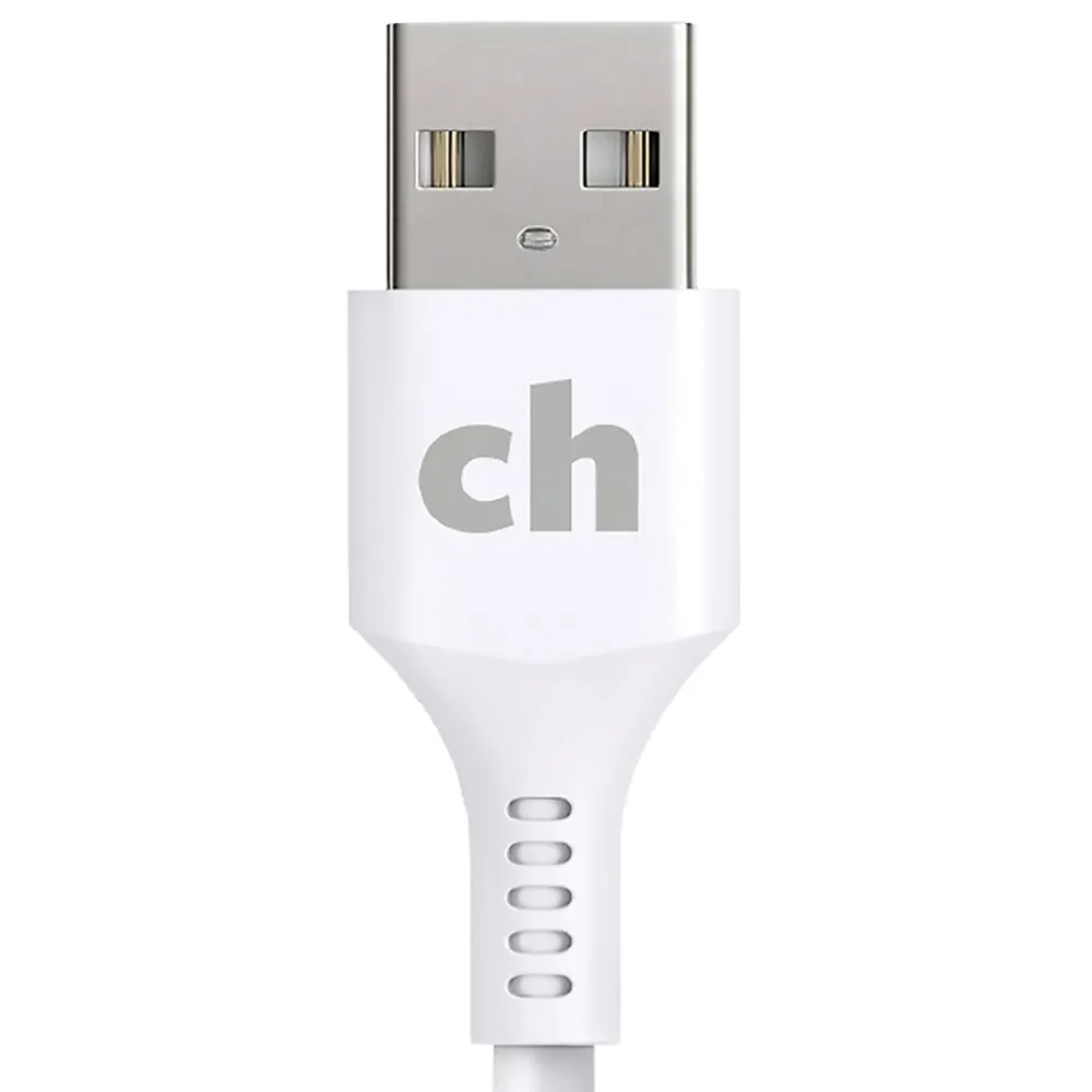 cellhelmet Charge and Sync USB-A to Lightning Round Cable, 6' (CABLE-LIGHT-A-6-R-W)