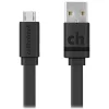Charge and Sync USB-A to Micro USB Flat Cable, 3' (CABLE-F-MICRO-3-B)<cellhelmet Sale