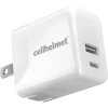 Dual Wall Block Charger with USB and USB-C Port, 20-Watt, White (WALL-PD-20W-A-C)<cellhelmet Sale