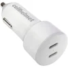 Dual-Port USB-C Power Delivery Car Charger, 20-Watt, White (CAR-PD-20W-C-C)<cellhelmet