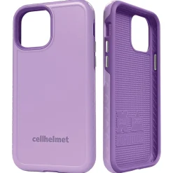 cellhelmet Fortitude Rugged Case for iPhone 12/12 Pro, Shock Absorbing, Purple (CHELCFORTI61LB)