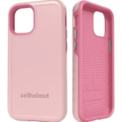 cellhelmet Fortitude Rugged Case for iPhone 12 mini, Shock Absorbing, Pink (CHELCFORTI54PM)