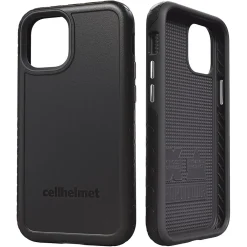 cellhelmet Fortitude Rugged Case for iPhone 12 mini, Shock Absorbing, Black (CHELCFORTI54OB)