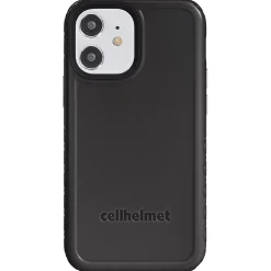 cellhelmet Fortitude Rugged Case for iPhone 12 mini, Shock Absorbing, Black (CHELCFORTI54OB)